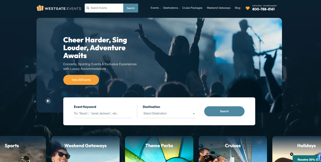 Westgate Events | Website designed by Pixechefs